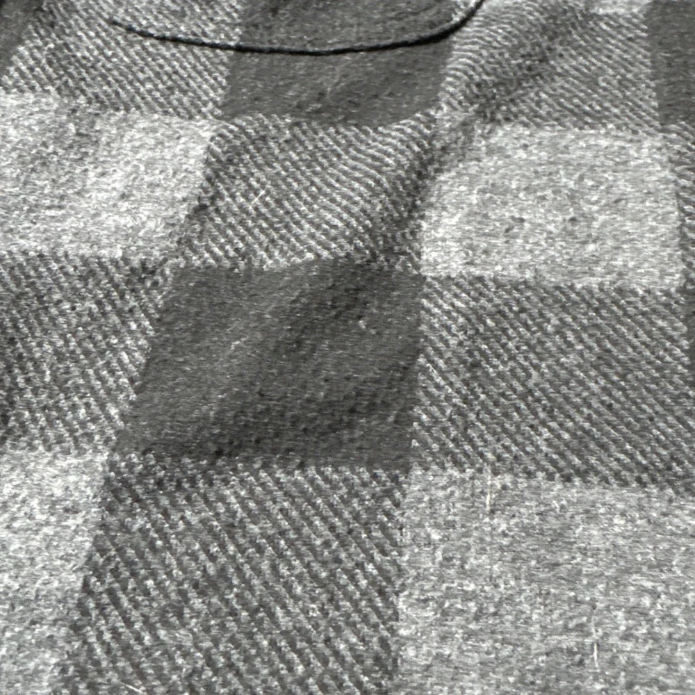 Faherty Flannel Shirt Mens Grey Black Buffalo Plaid Rugged SIZE M